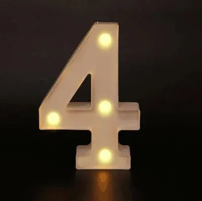 Luminous Number Lamp LED Light – Battery Operated Decorative Night Light for Home, Weddings, Birthdays & Christmas Parties