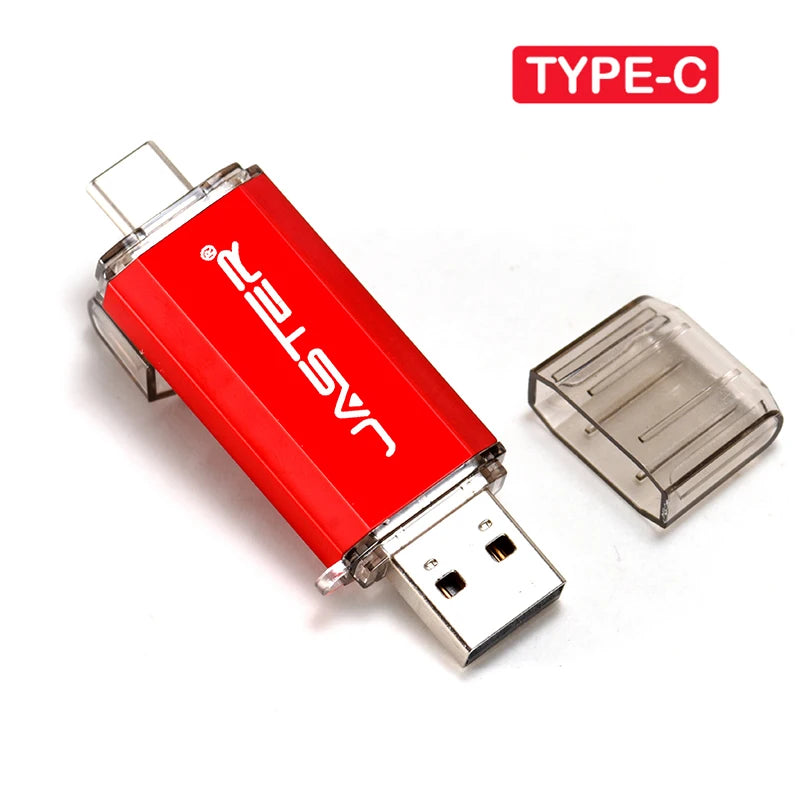 JASTER Pendrive Type C OTG USB Flash Drive 128GB 64GB 32GB 16GB 8GB 4GB Memory Stick 2.0 Pendrive High Speed for Type-C Device