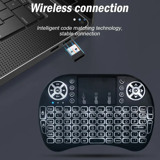 Wireless Mini Keyboard with Touchpad – 2.4G Dual Purpose Keyboard & Mouse for PC, Smart TV, Laptop