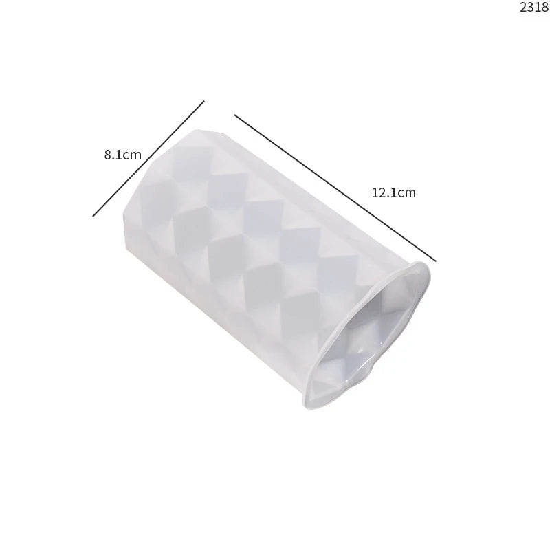 قالب سيليكون لصنع الشموع على شكل عمود روماني مخطط - أداة سيليكون لصنع الشموع بنفسك