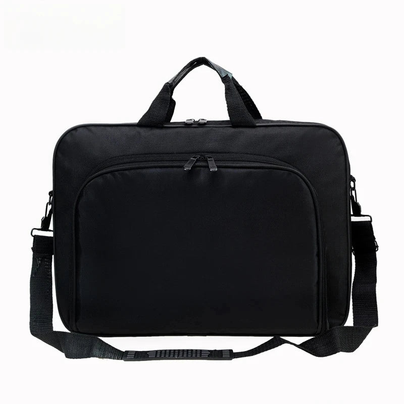 15.6 & 17 Inch Laptop Bag – Business Portable Nylon Computer Shoulder Handbag with Zipper, Simple Stylish Design