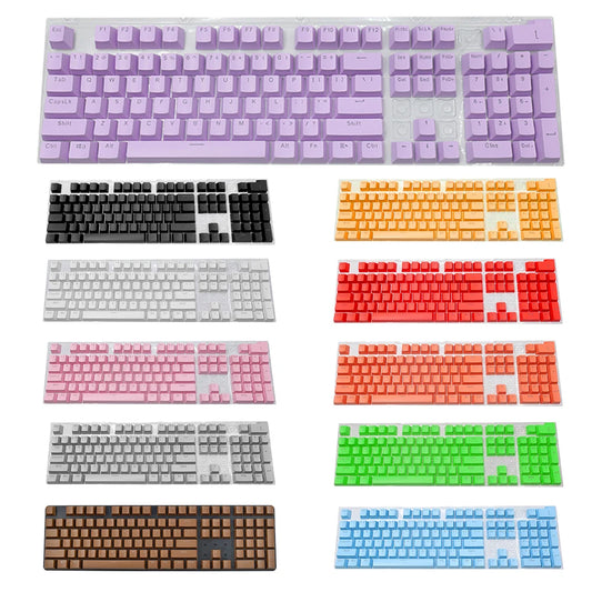 104pcs Universal Mechanical Keyboard Keycaps – Ergonomic Blank ABS Keycaps for Cherry MX Backlit Mechanical Keyboards