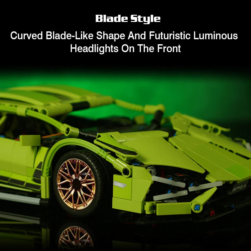 1:16 RC Building Blocks Racing Car – Static & Remote Control Versions Construction Toy for Boys