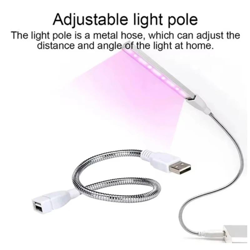 USB LED Full Spectrum Grow Light – Flexible Plant Lamp for Seedlings, Flowers, Hydroponics & Indoor Gardening