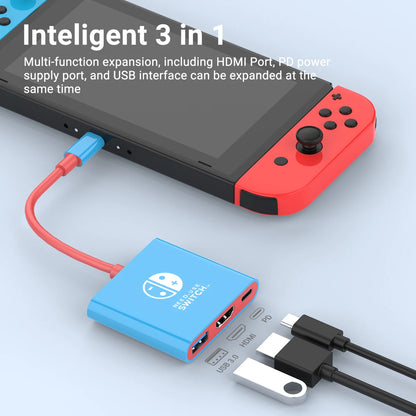 Portable Nintendo Switch Docking Station USB-C Hub with HDMI & USB 3.0 – Travel Gaming Adapter for Switch OLED, Steam Deck, MacBook