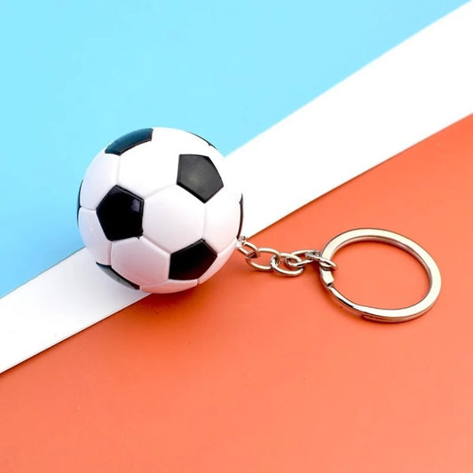 European Football Resin Keychain – Sports Fan Souvenir Pendant for Soccer & Tennis