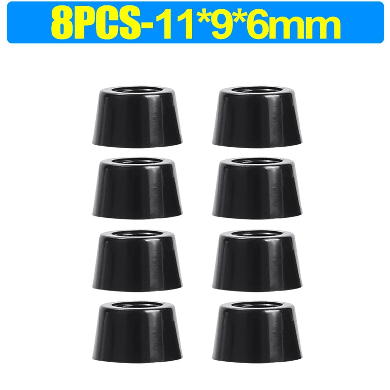 8/80 قطعة من وسادات مطاطية لحماية الأرضيات، مانعة للانزلاق، لحماية ألواح التقطيع والأثاث، وأغطية أرجل الطاولات والكراسي، وحصائر الأثاث. 