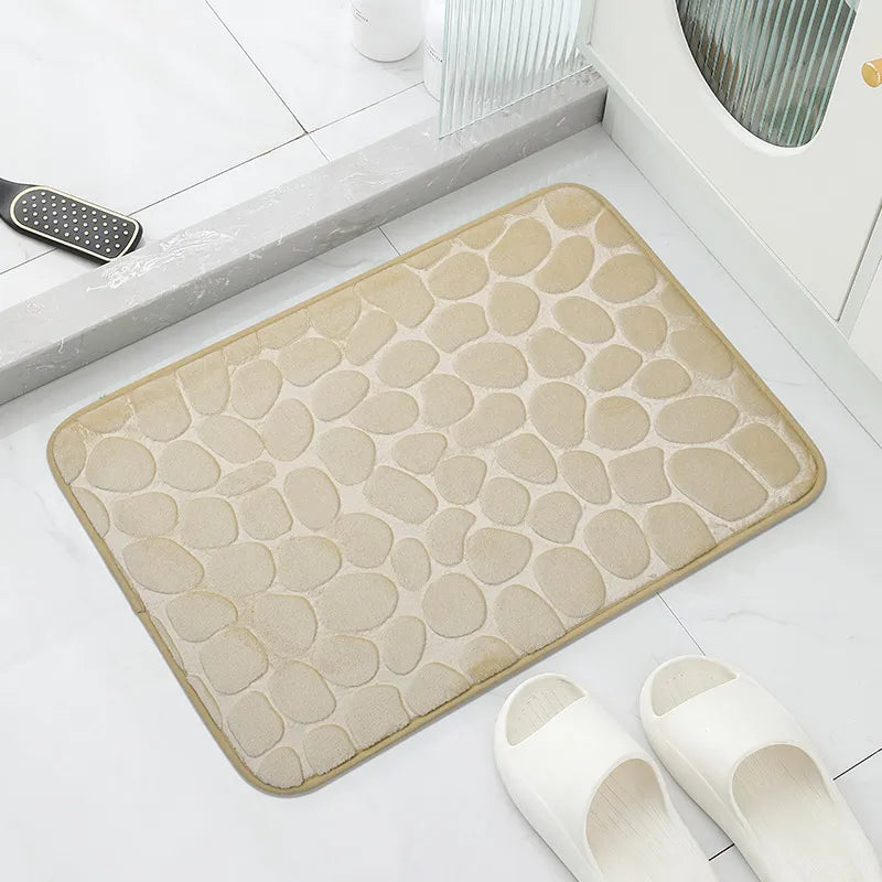 1pc Anti-Slip Cobblestone Floor Mat for Bathroom, and Absorbs Water and Reduces Slips and Falls